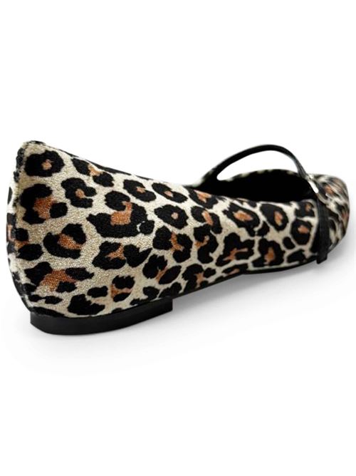 Ballerina in tessuto animalier | L'Arianna BL2595 | Made in Italy L'Arianna | EC2595101