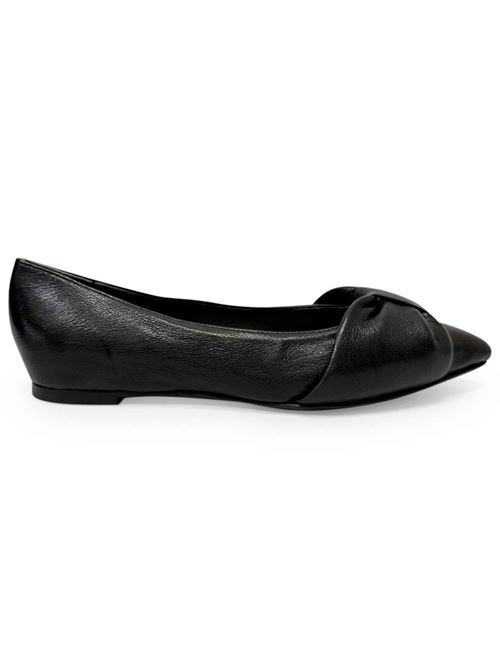 Ballerina in pelle nera con fiocco | L'Arianna BL2596 | Made in Italy L'Arianna | EC2596001