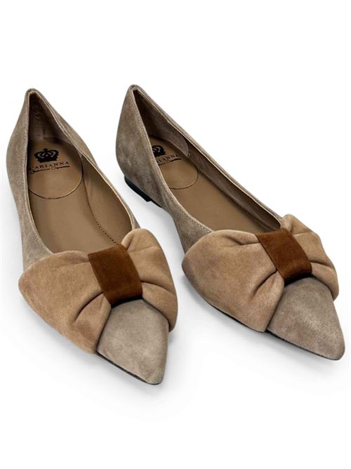 Ballerina in pelle grigia con fiocco | L'Arianna BL2596 | Made in Italy L'Arianna | EC2596023