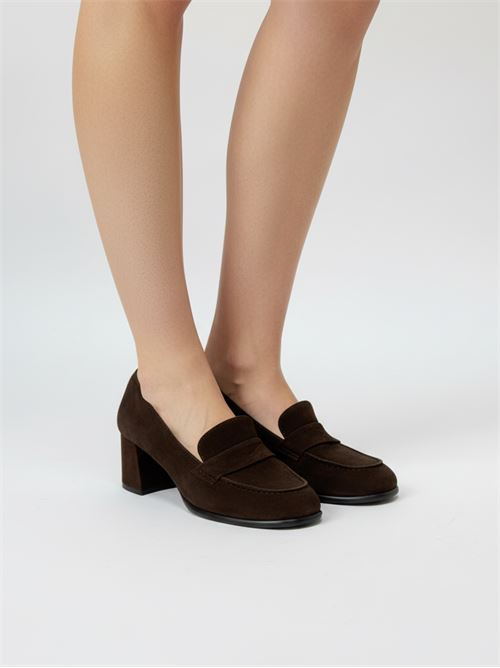 Mocassino in camoscio testa di moro | L'Arianna MO2600 | Made in Italy L'Arianna | EC2600012