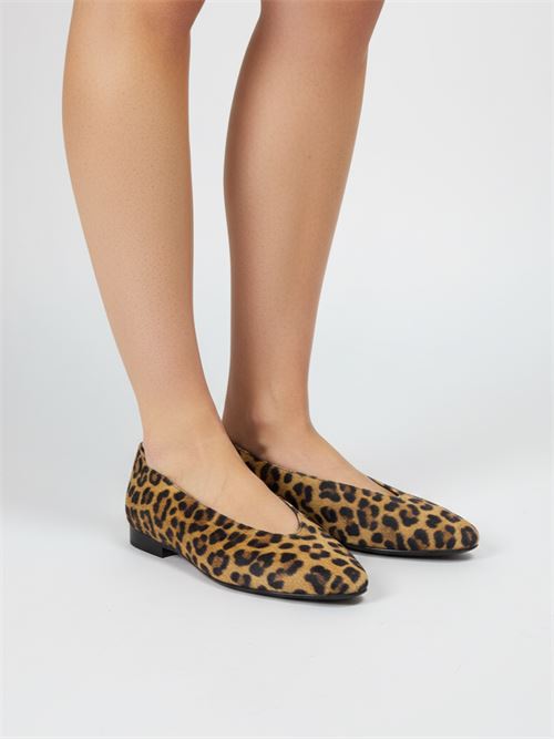 Ballerina in pelle effetto leopardo | L'Arianna BL2617 | Made in Italy L'Arianna | EC2617101