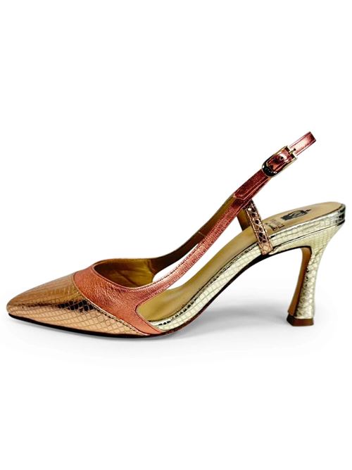 Decollete slingback ch1605/rt donna in pelle laminata rosa  tacco alto l'arianna L'Arianna | EC1605/RT033