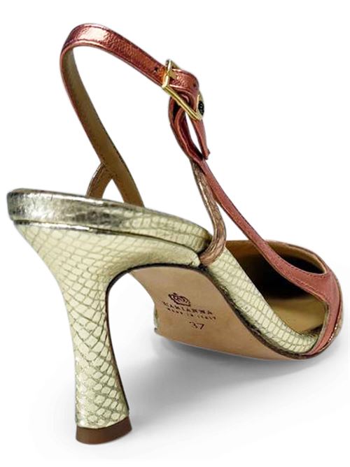 Decollete slingback ch1605/rt donna in pelle laminata rosa  tacco alto l'arianna L'Arianna | EC1605/RT033