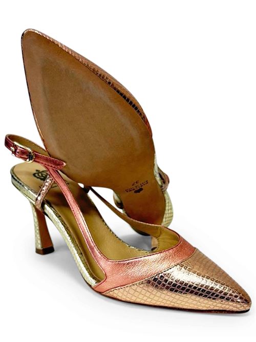 Decollete slingback ch1605/rt donna in pelle laminata rosa  tacco alto l'arianna L'Arianna | EC1605/RT033