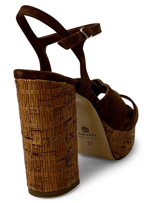 Sandalo in crosta con zeppa in vimini  | L'arianna DS2685 | Made in Italy L'Arianna | EC2685014