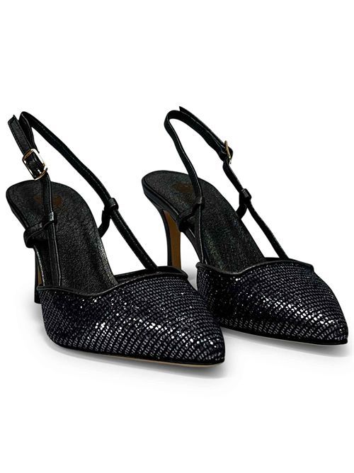 Slingback in glitter moon asfalto | L'Arianna CH1725 | Made in Italy L'Arianna | EC1725MOON001