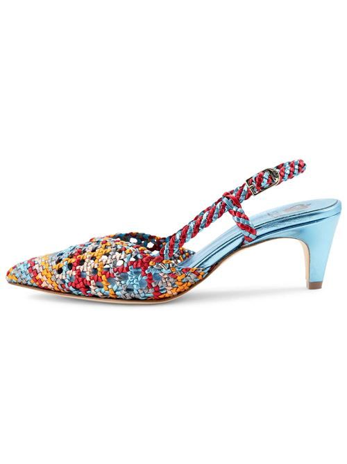 Décolleté slingback intreccio multicielo | L'Arianna CH1766 | Made in Italy L'Arianna | EC1766CIELO000