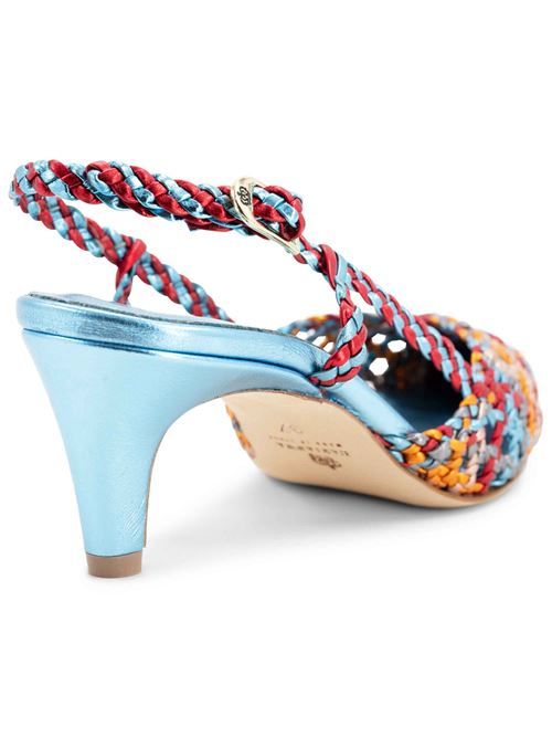 Décolleté slingback intreccio multicielo | L'Arianna CH1766 | Made in Italy L'Arianna | EC1766CIELO000