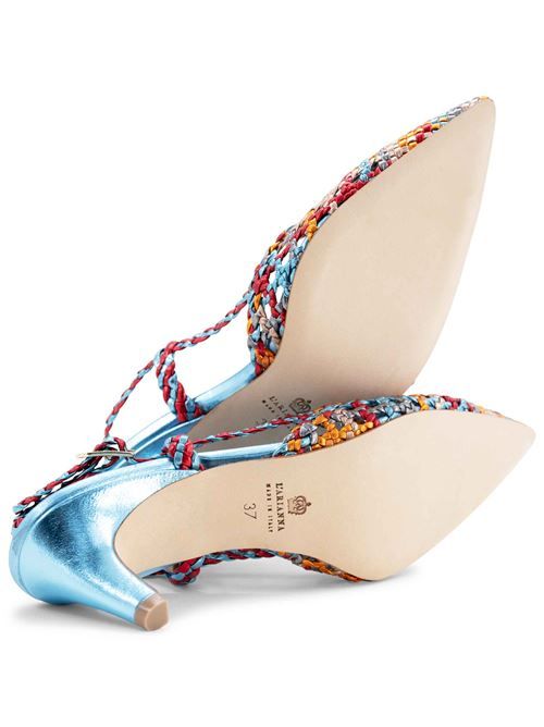 Décolleté slingback intreccio multicielo | L'Arianna CH1766 | Made in Italy L'Arianna | EC1766CIELO000