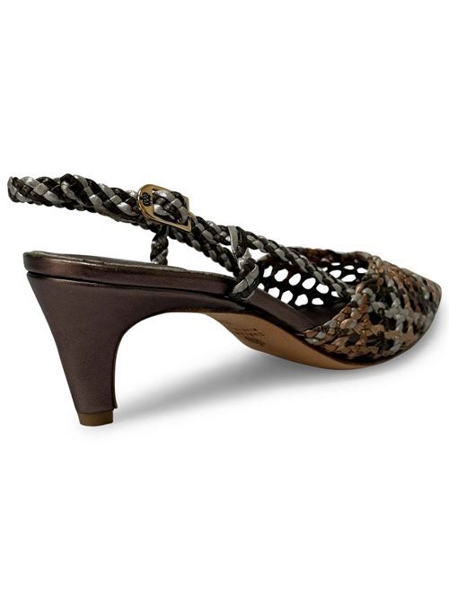 Décolleté slingback intreccio multi taupe | L'Arianna CH1766 | Made in Italy L'Arianna | EC1766TAUPE018