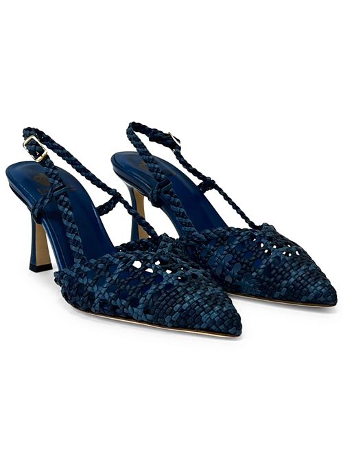 Décolleté slingback intreccio Multi Jeans | L'Arianna CH1767/RT | Made in Italy L'Arianna | EC1767/RT000