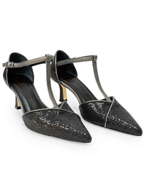 Décolleté in tessuto luminor nero | L'Arianna DE2413/RT | Made in Italy L'Arianna | EC2413/RTNERO001