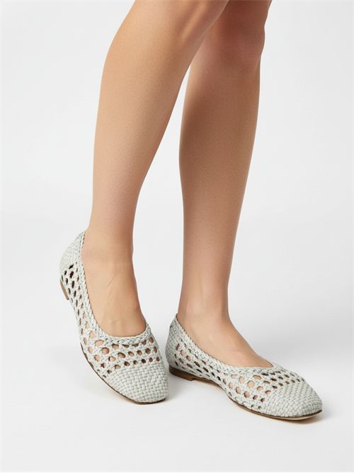 Ballerina intreccio bianco | L'Arianna BL2503 | Made in Italy L'Arianna | EC2503BIANCO100