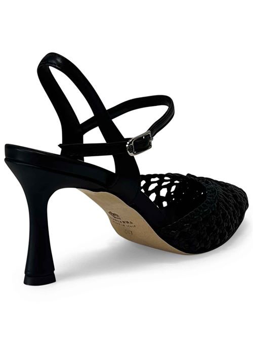 Décolleté con cinturino intreccio nero | L'Arianna CH2504/RT | Made in Italy L'Arianna | EC2504/RTNERO001