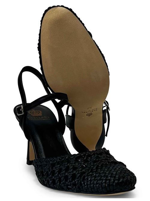 Décolleté con cinturino intreccio nero | L'Arianna CH2504/RT | Made in Italy L'Arianna | EC2504/RTNERO001