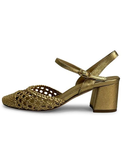 Décolleté con cinturino intreccio oro | L'Arianna CH2504/L | Made in Italy L'Arianna | EC2520/LORO602