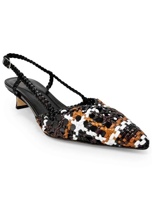 Décolleté slingback intreccio multi terra | L'Arianna CH2560 | Made in Italy L'Arianna | EC2560TERRA001