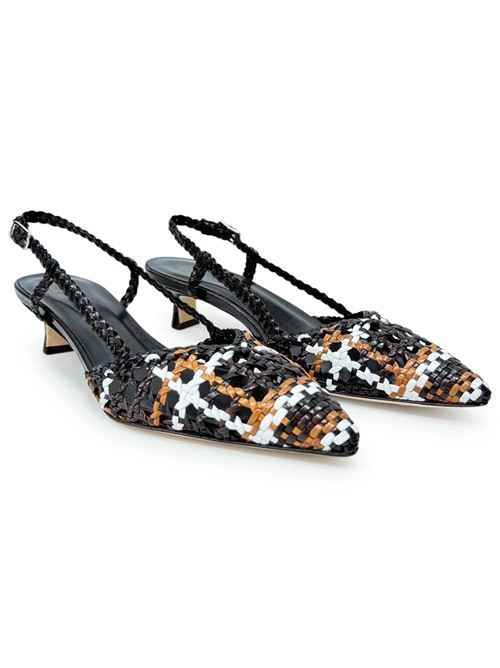 Décolleté slingback intreccio multi terra | L'Arianna CH2560 | Made in Italy L'Arianna | EC2560TERRA001