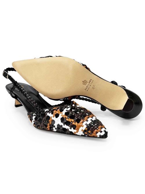 Décolleté slingback intreccio multi terra | L'Arianna CH2560 | Made in Italy L'Arianna | EC2560TERRA001