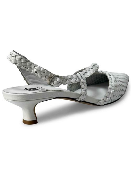 Décolleté slingback intreccio bianco | L'Arianna CH2568/RT | Made in Italy L'Arianna | EC2568/RTBIANCO100