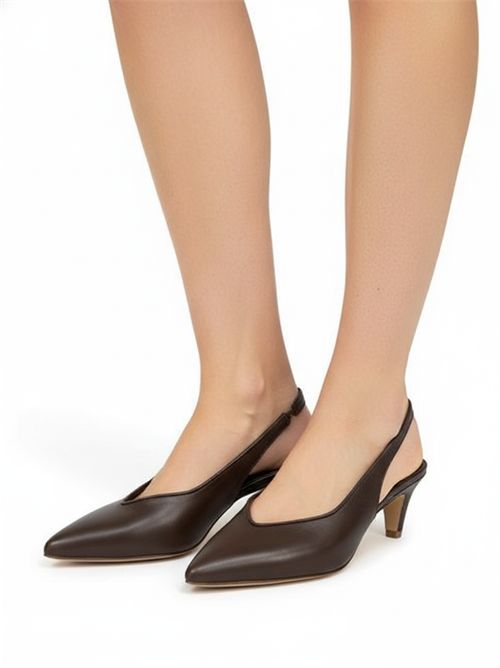 Décolleté slingback testa di moro | L'Arianna CH2576 | Made in Italy