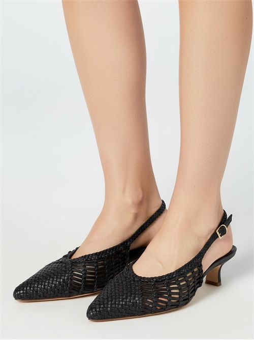 Décolleté slingback intreccio Caffè | L'Arianna CH2657/RT | Made in Italy L'Arianna | EC2657/RT013