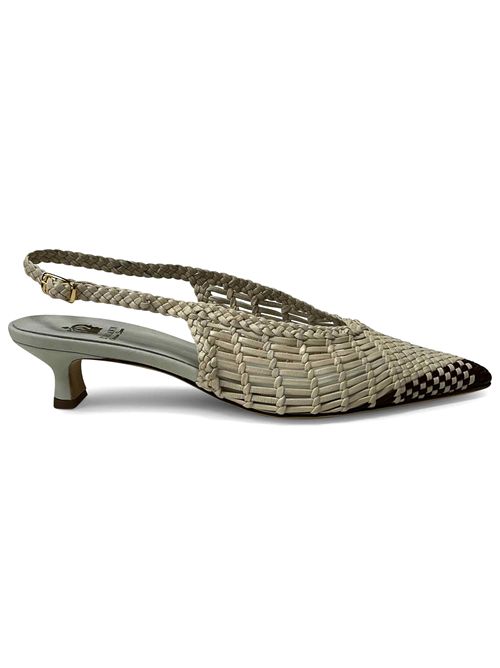 Décolleté slingback in pelle intrecciata Toffee & Sale | L'arianna  CH2657/RT | Made in Italy L'Arianna | EC2657/RT100