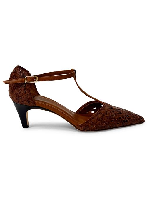 Tanguera in pelle intrecciata Toffee | L'Arianna TG2658/C | Made in Italy L'Arianna | EC2658/C013