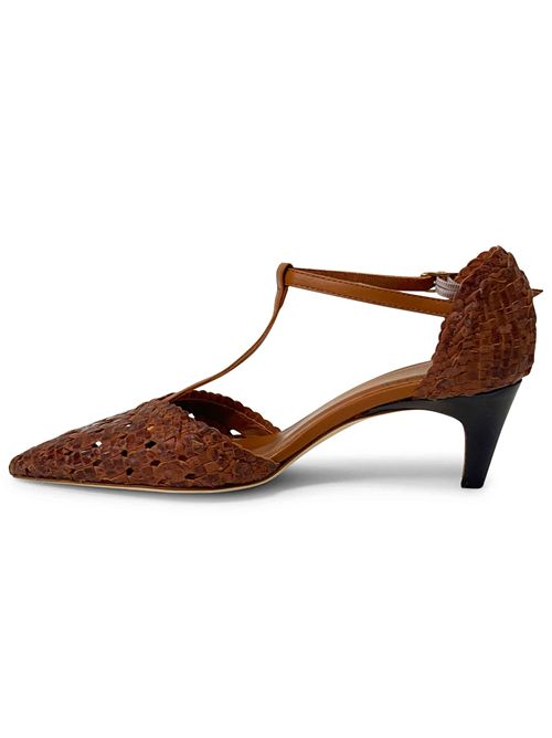 Tanguera in pelle intrecciata Toffee | L'Arianna TG2658/C | Made in Italy L'Arianna | EC2658/C013