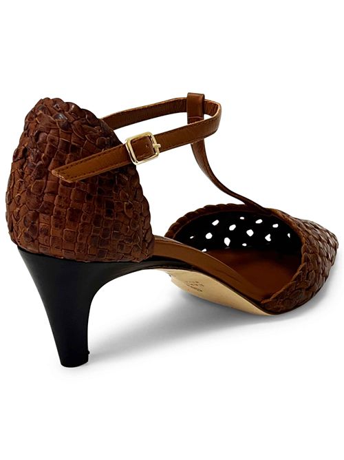 Tanguera in pelle intrecciata Toffee | L'Arianna TG2658/C | Made in Italy L'Arianna | EC2658/C013