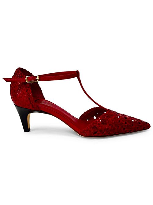 Tanguera in pelle intrecciata Rossa | L'Arianna TG2658/C | Made in Italy L'Arianna | EC2658/C053