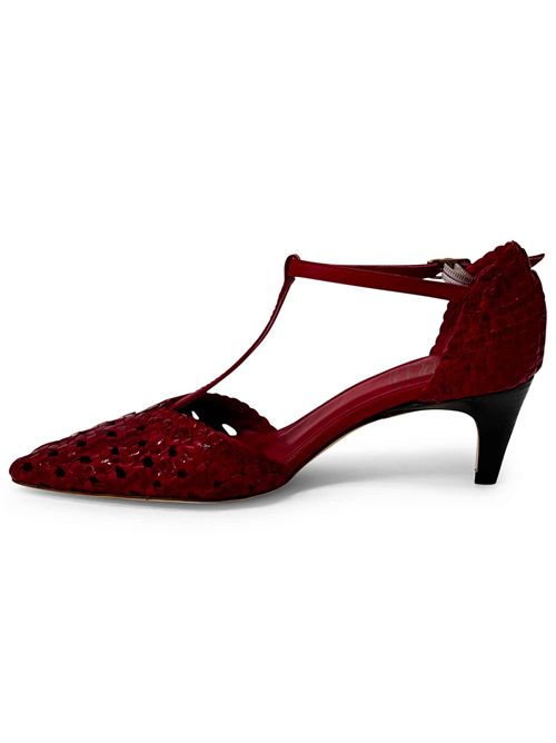 Tanguera in pelle intrecciata Rossa | L'Arianna TG2658/C | Made in Italy L'Arianna | EC2658/C053