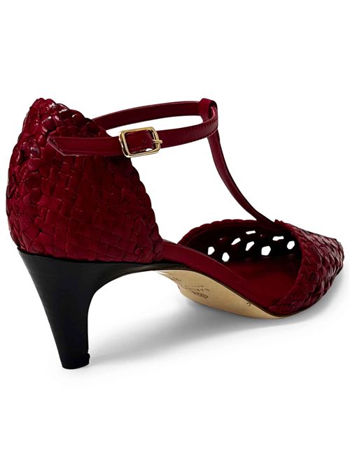 Tanguera in pelle intrecciata Rossa | L'Arianna TG2658/C | Made in Italy L'Arianna | EC2658/C053