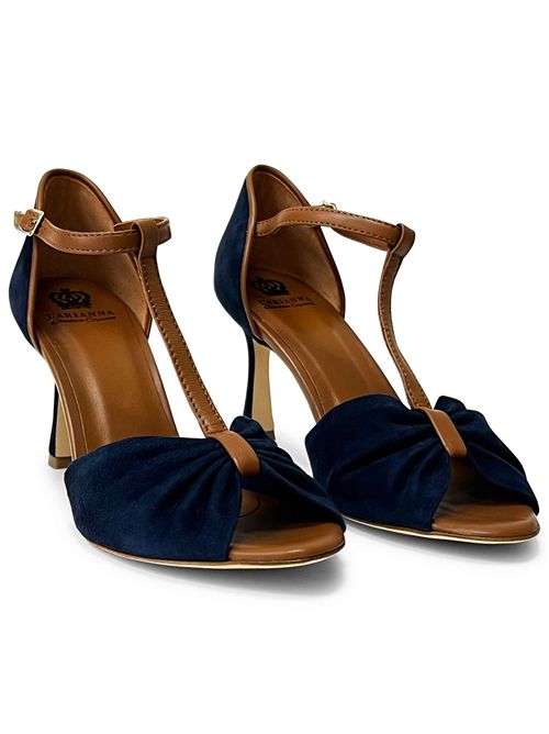 Tanghera in camoscio Abysso e Cuoio | L'arianna TG2690/RT | Made in Italy L'Arianna | EC2690/RT002