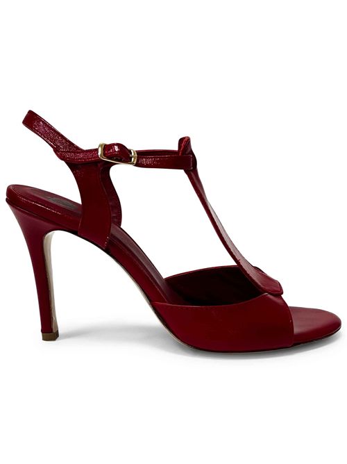 Sandalo Lux Rosso Fuoco con fibbia centrale | L'arianna DS2701 | Made in Italy L'Arianna | EC2701017