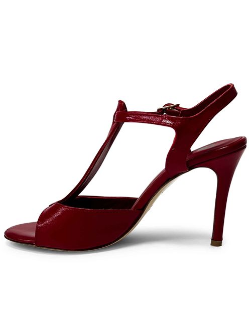 Sandalo Lux Rosso Fuoco con fibbia centrale | L'arianna DS2701 | Made in Italy L'Arianna | EC2701017