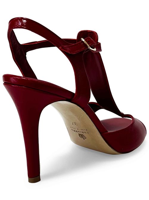 Sandalo Lux Rosso Fuoco con fibbia centrale | L'arianna DS2701 | Made in Italy L'Arianna | EC2701017
