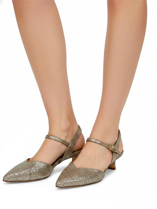 Décolleté con cinturino alla caviglia Moon Platino | L'Arianna CH2703/RT | Made in Italy L'Arianna | EC2703/RT602