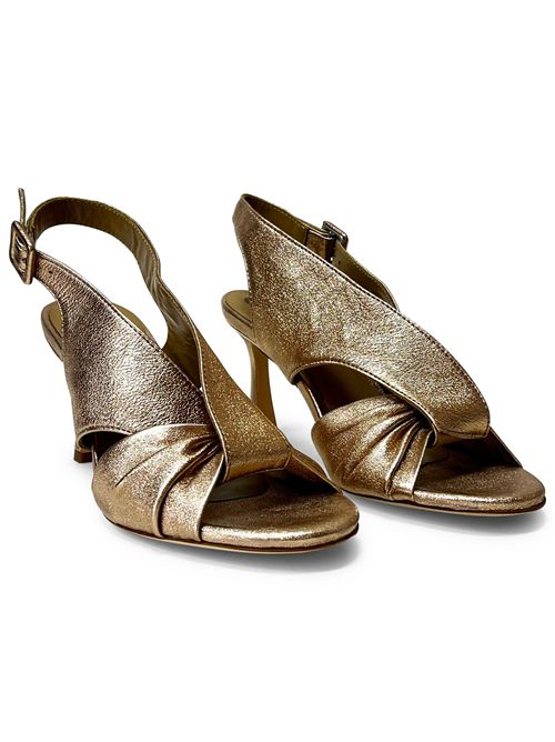 Sandalo in pelle laminata Fondotinta | L'arianna DS2707/RT | Made in Italy L'Arianna | EC2707/RT035