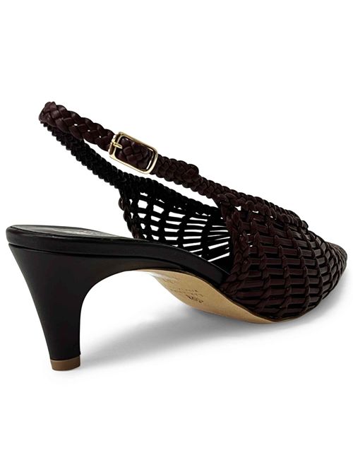 Décolleté slingback in pelle intrecciata Caoba | L'arianna CH2716 | Made in Italy L'Arianna | EC2716012