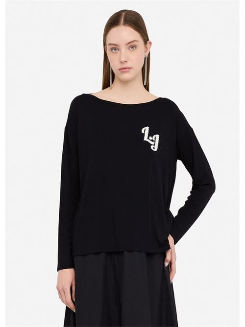 T-shirt nera LIU JO | TF5282 JS360S9149