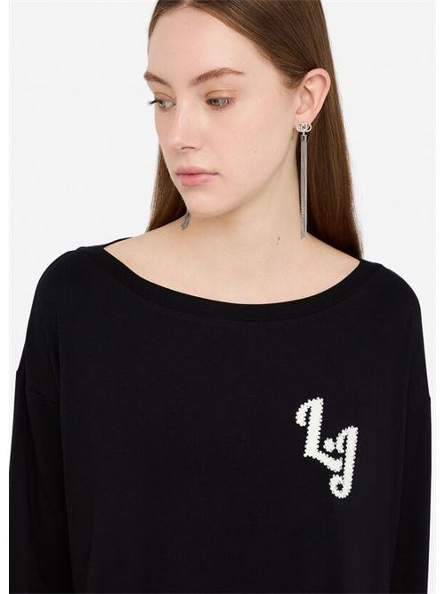 T-shirt nera LIU JO | TF5282 JS360S9149