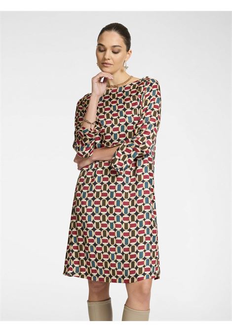 Abito elena mirò dalla stampa geometrica ELENA MIRO' | Abiti curvy | 7428P100244N01