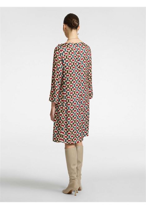 Abito elena mirò dalla stampa geometrica ELENA MIRO' | Abiti curvy | 7428P100244N01