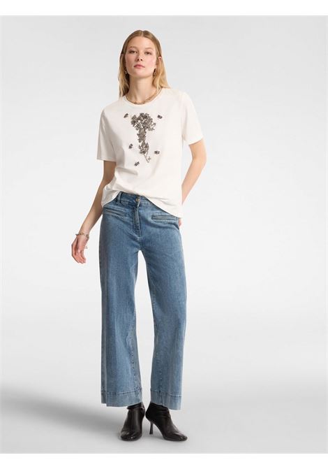 Elena mir? t-shirt with floral embroidery ELENA MIRO' |  | G277Z000445N11