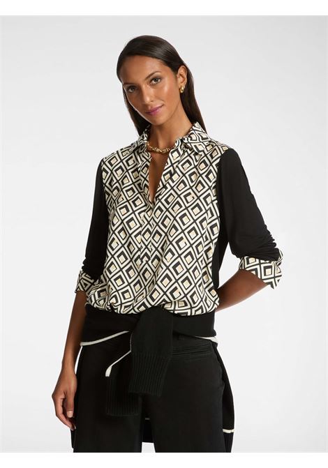 Polo elena mirò stampa geometrica ELENA MIRO' | Polo curvy | G281Z000432N33