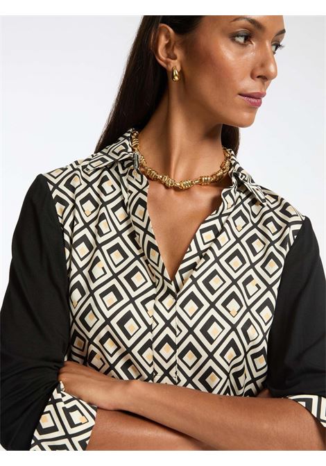 Polo elena mirò stampa geometrica ELENA MIRO' | Polo curvy | G281Z000432N33