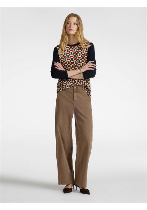 Elena mir? jumper silk print front  ELENA MIRO' | Curvy sweaters | G292Z000450N34