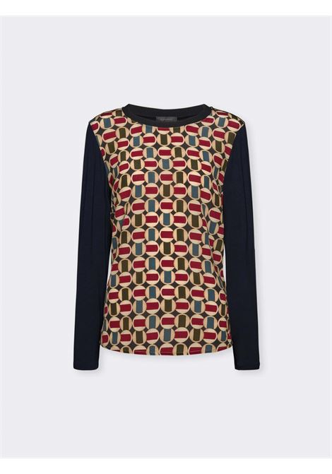 Elena mir? jumper silk print front  ELENA MIRO' | Curvy sweaters | G292Z000450N34