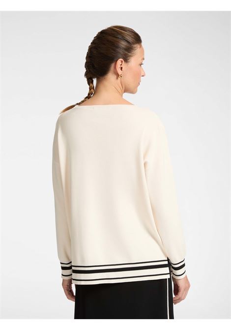 Elena mir? jumper with striped edges ELENA MIRO' | Curvy sweaters | M453Z000578NA2